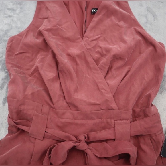 Dusty Rose Pink Mauve Dressy Jumpsuit Romper Express - Picture 7 of 8